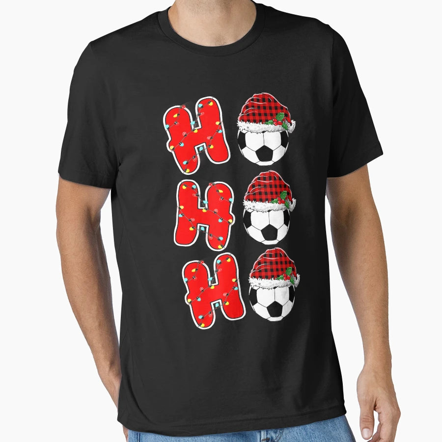 Ho Ho Ho Santa Red Plaid Claus Pajama T-Shirt - Unique Graphic Unisex - T-Shirt, Sweatshirt, Hoodie