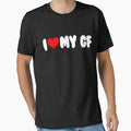 I Love My Gf Red Heart Matching Couple T-Shirt - Trendy Graphic Men Women - T-Shirt, Sweatshirt, Hoodie