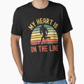 My Heart Is Line Football Offense T-Shirt - Unique Graphic Unisex - T-Shirt, Sweatshirt, Hoodie