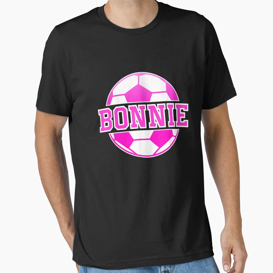 Bonnie Name Soccer Play Football T-Shirt - Minimalist Print Men Women - T-Shirt, Sweatshirt, Hoodie