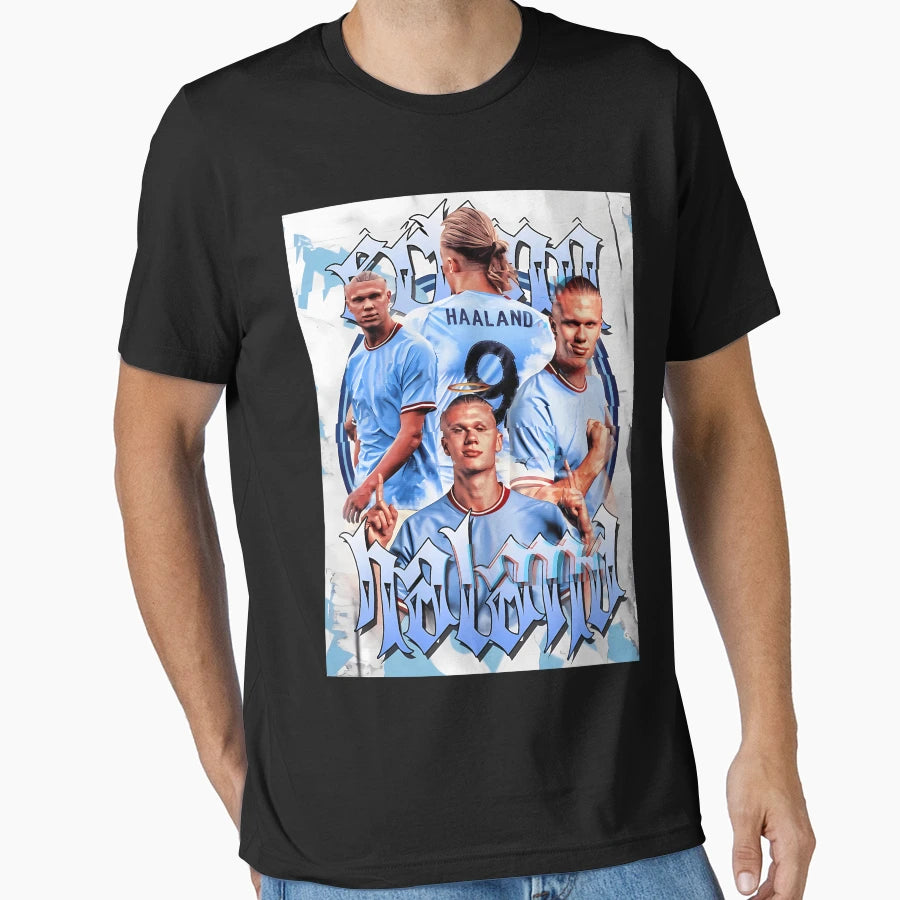 Erling Haaland Amazing Footballer T-Shirt - Minimalist Print for Adults - T-Shirt, Sweatshirt, Hoodie