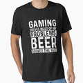 Gaming Solves Most Of My Problems Beer The Rest by - Adult & Kids T-Shirts, Sweatshirts & Hoodies apparel design preview 1