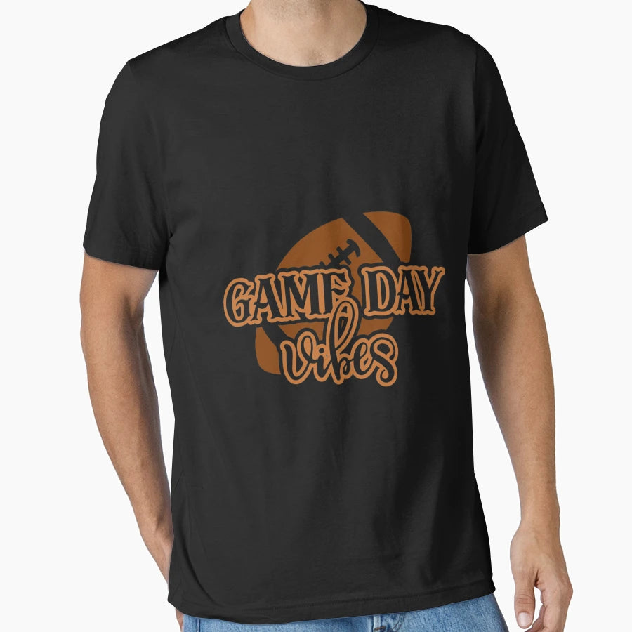 Football Game Day Vibes Sports Quotes T-Shirt - Minimalist Print for Adults - T-Shirt, Sweatshirt, Hoodie