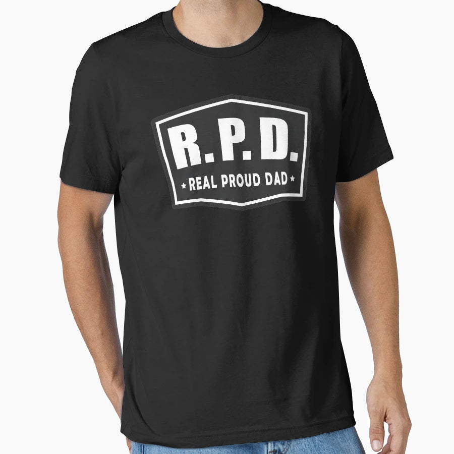 Real Proud Dad T-Shirt - Minimalist Print Men Women - T-Shirt, Sweatshirt, Hoodie
