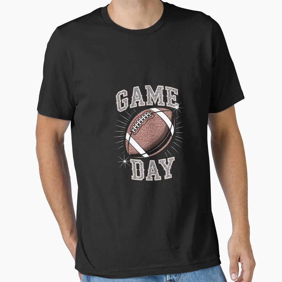 Game Day Football Bling Bling Football T-Shirt - Unique Graphic for Adults - T-Shirt, Sweatshirt, Hoodie