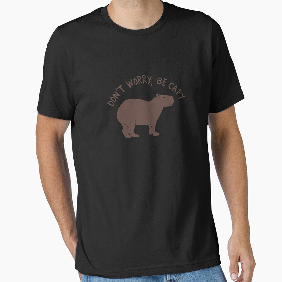 Don't Worry, Be Capy (Capybara) by MireilleLero - Adult & Kids T-Shirts, Sweatshirts & Hoodies apparel design preview 1