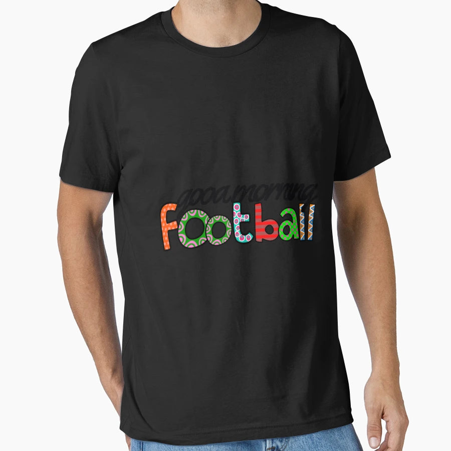 Goodmorning Football Doodle Typography T-Shirt - Novelty Apparel Unisex - T-Shirt, Sweatshirt, Hoodie