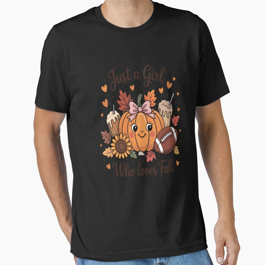 Just Who Loves Fall T-Shirt - Fun Novelty Design Unisex - T-Shirt, Sweatshirt, Hoodie