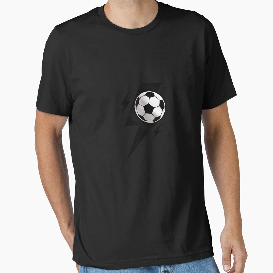 Lightning Bolt Football Or Soccer Player T-Shirt - Novelty Apparel Unisex - T-Shirt, Sweatshirt, Hoodie