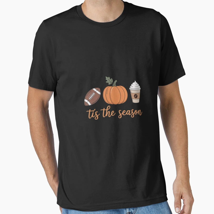 Autumn Baseball Coffee Lover T-Shirt - Graphic Print Unisex - T-Shirt, Sweatshirt, Hoodie