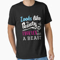 Fun Soccer Looks Like Beauty Tackles Beast T-Shirt - Trendy Graphic Unisex - T-Shirt, Sweatshirt, Hoodie