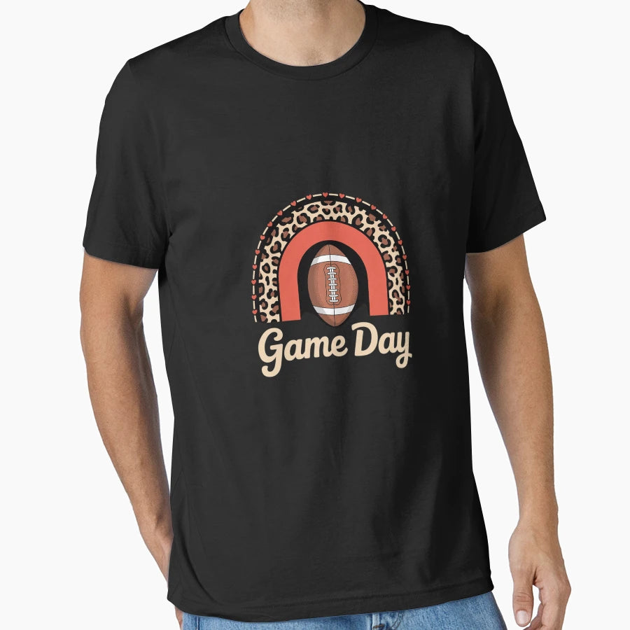 Leopard Rainbow Game Day Vibes T-Shirt - Unique Graphic for Adults - T-Shirt, Sweatshirt, Hoodie
