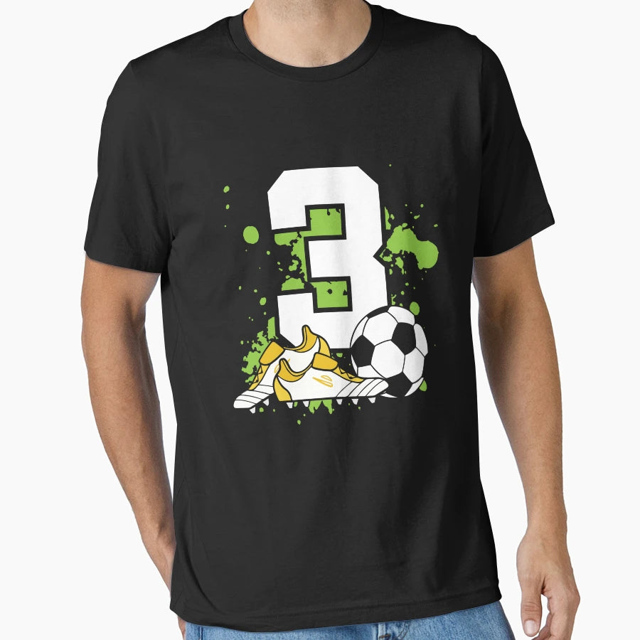 Football Birthday 3 Years Old 3Rd T-Shirt - Streetwear Style for Adults - T-Shirt, Sweatshirt, Hoodie