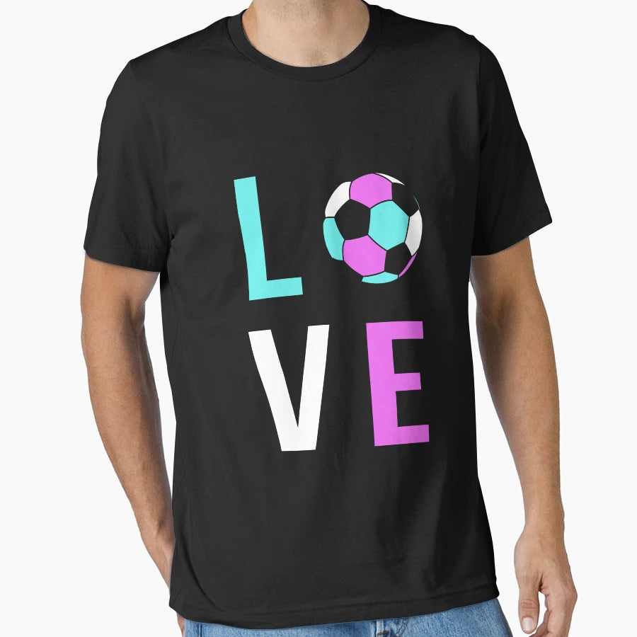 Love Soccer Gift Soccer Mom Teen Soccer T-Shirt - Aesthetic Graphic Unisex - T-Shirt, Sweatshirt, Hoodie