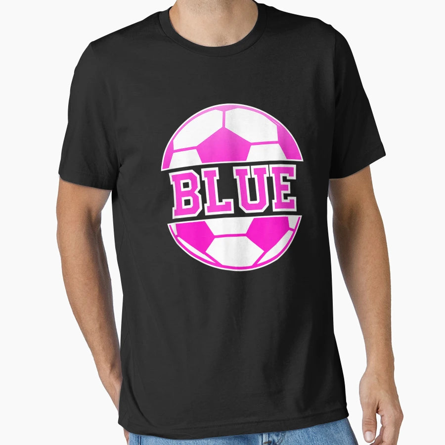 Blue Name Soccer Play Football Sports T-Shirt - Graphic Print for Adults - T-Shirt, Sweatshirt, Hoodie