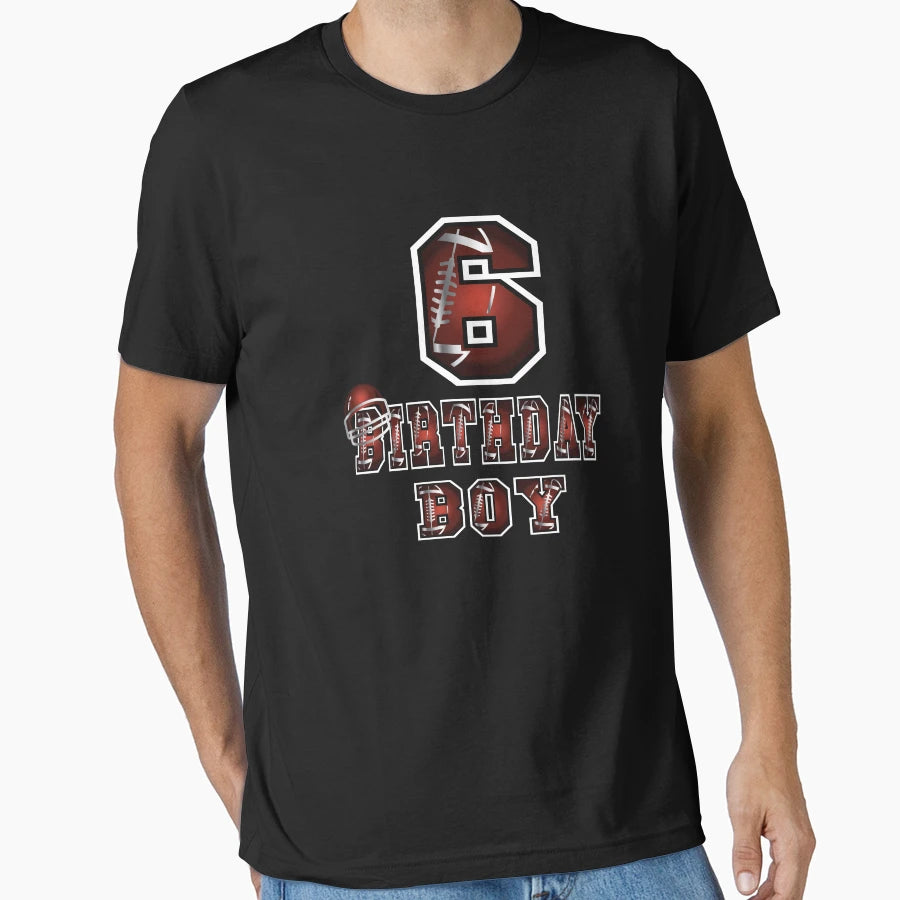 6Th Birthday 6 Years Old Football T-Shirt - Unique Graphic for Adults - T-Shirt, Sweatshirt, Hoodie