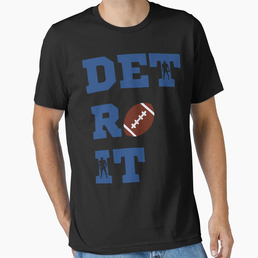 Detroit Football American Sports Pride T-Shirt - Streetwear Style Men Women - T-Shirt, Sweatshirt, Hoodie