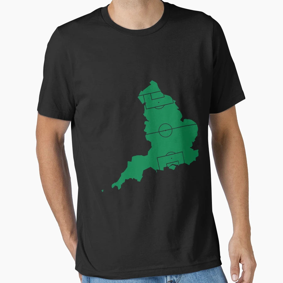England As Football Field T-Shirt - Minimalist Print for Adults - T-Shirt, Sweatshirt, Hoodie