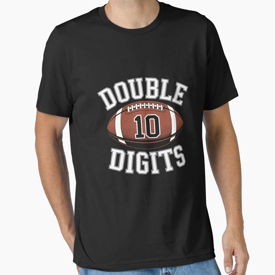10Th Birthday Double Digits 10 Year T-Shirt - Custom Art Print for Adults - T-Shirt, Sweatshirt, Hoodie