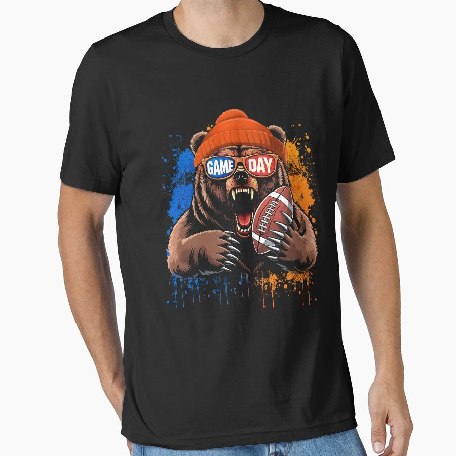 Game Day Bear T-Shirt - Unique Graphic Unisex - T-Shirt, Sweatshirt, Hoodie