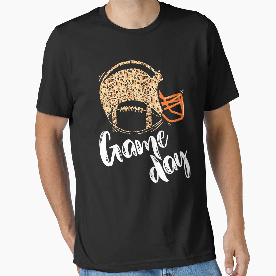 Game Day Football Helmet Leopard T-Shirt - Casual Everyday Wear for Adults - T-Shirt, Sweatshirt, Hoodie