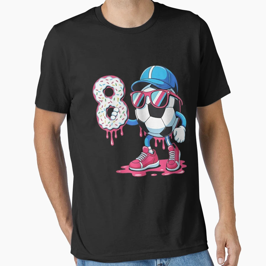 Soccer 8Th Birthday T-Shirt - Aesthetic Graphic Unisex - T-Shirt, Sweatshirt, Hoodie