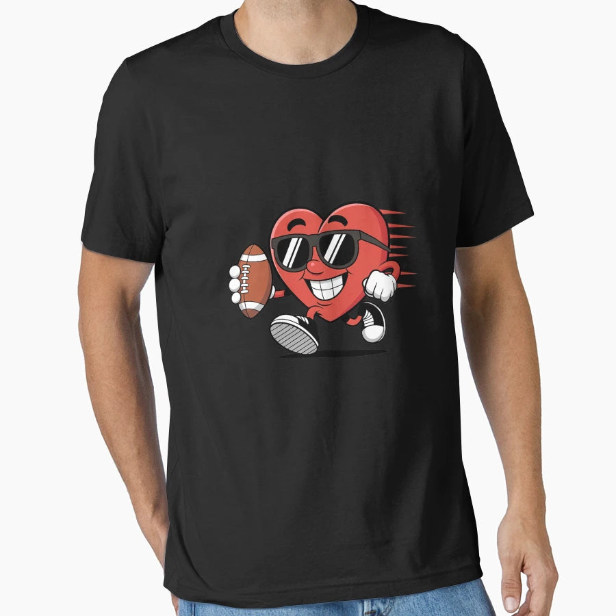 Valentines Day Heart Playing T-Shirt - Aesthetic Graphic for Adults - T-Shirt, Sweatshirt, Hoodie