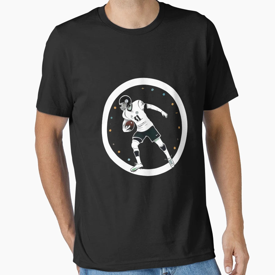 Dynamic Football Player Art Modern Sports T-Shirt - Graphic Print Unisex - T-Shirt, Sweatshirt, Hoodie