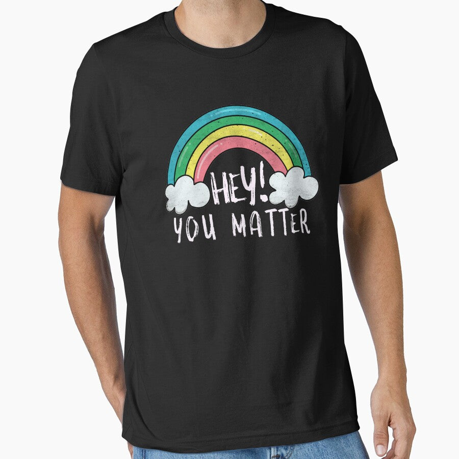 You Matter Rainbow Self Care Reminder by jacks- - Adult & Kids T-Shirts, Sweatshirts & Hoodies apparel design preview 1