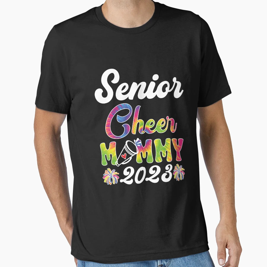 Senior Cheer Momy 2023 Tie Dye T-Shirt - Graphic Print for Adults - T-Shirt, Sweatshirt, Hoodie