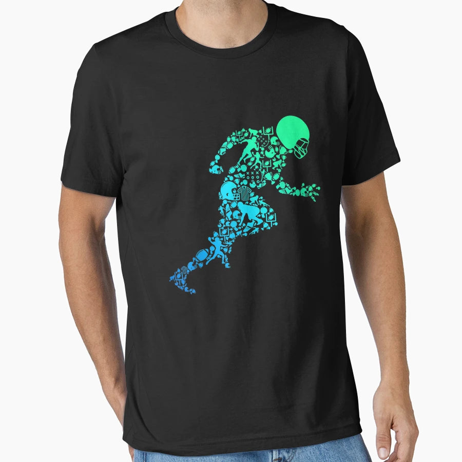 Football Game Day American Football T-Shirt - Custom Art Print Men Women - T-Shirt, Sweatshirt, Hoodie