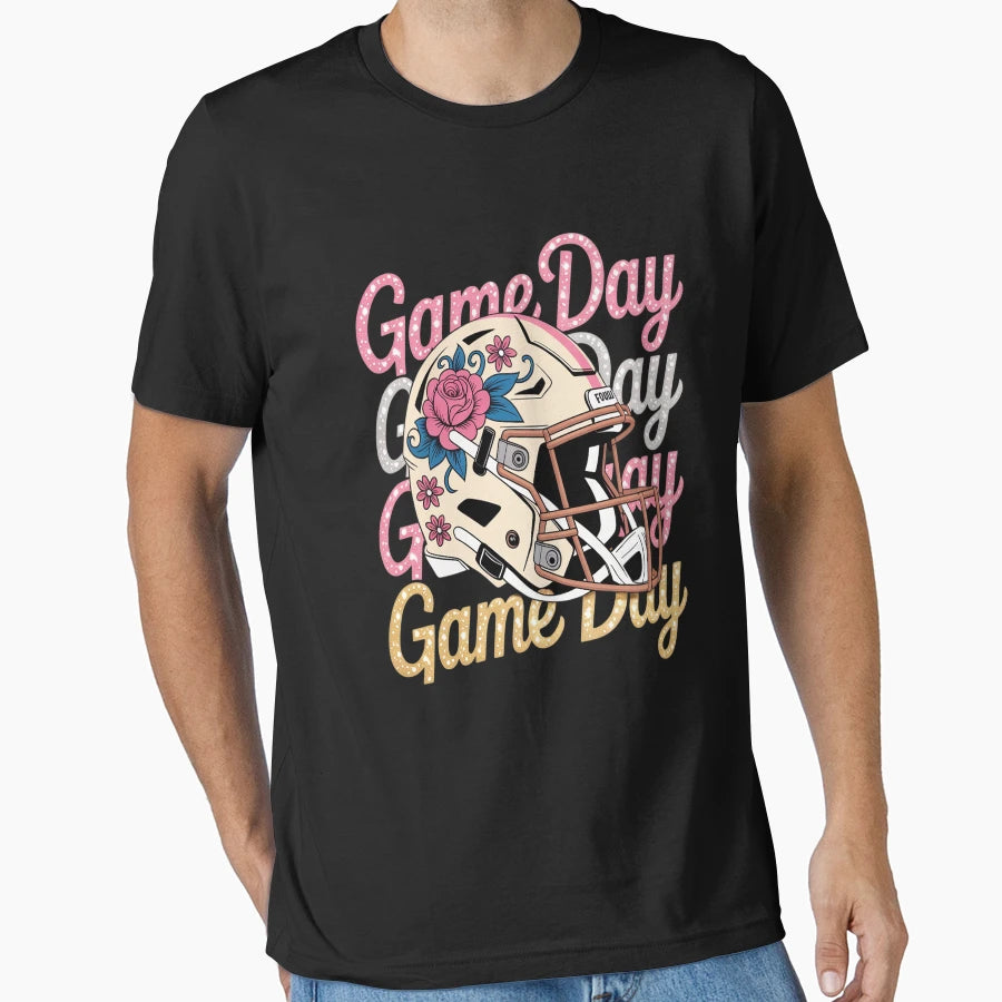 Game Day Floral Football Game Day T-Shirt - Streetwear Style Men Women - T-Shirt, Sweatshirt, Hoodie