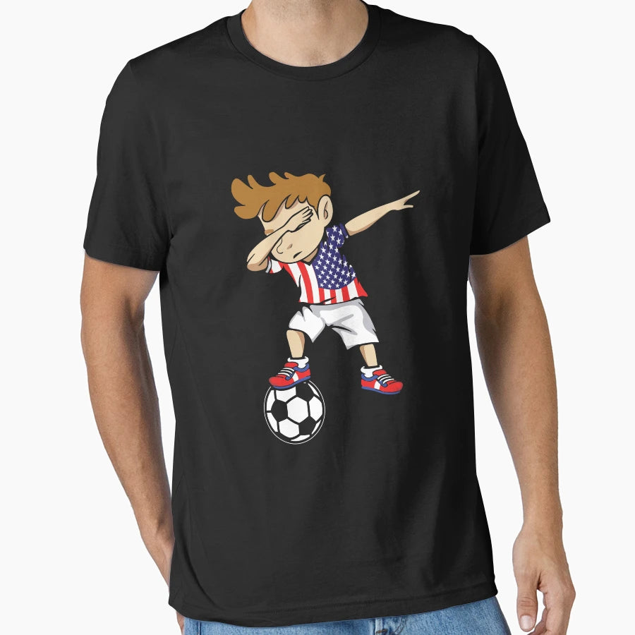 Dabbing America Flag Gift Usa American T-Shirt - Unique Graphic Unisex - T-Shirt, Sweatshirt, Hoodie