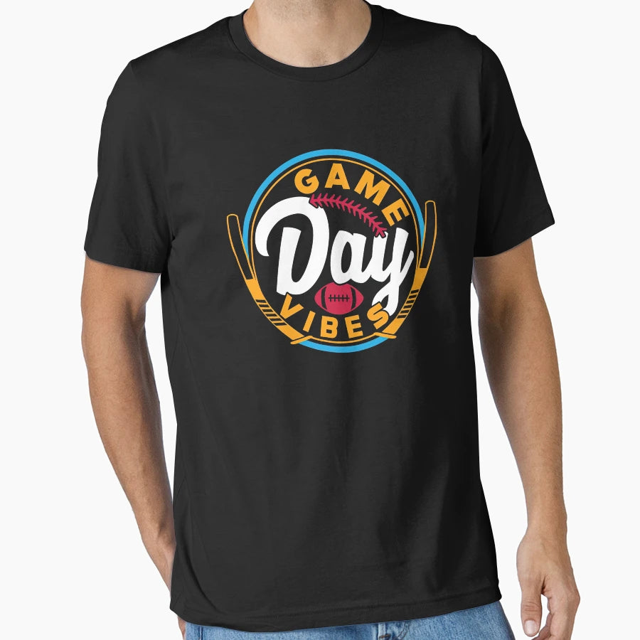 Game Day Vibes Football Volleyball T-Shirt - Minimalist Print Men Women - T-Shirt, Sweatshirt, Hoodie