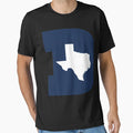 D Texas Blue White T-Shirt - Aesthetic Graphic Men Women - T-Shirt, Sweatshirt, Hoodie