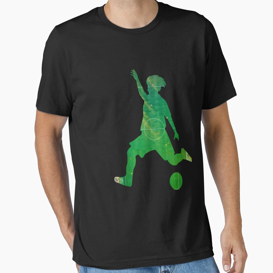 Soccer Player And Ball Football T-Shirt - Streetwear Style for Adults - T-Shirt, Sweatshirt, Hoodie