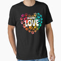 Cute Dog Lover's Puppy Love Design with Paw Prints - Adult & Kids T-Shirts, Sweatshirts & Hoodies apparel design preview 1
