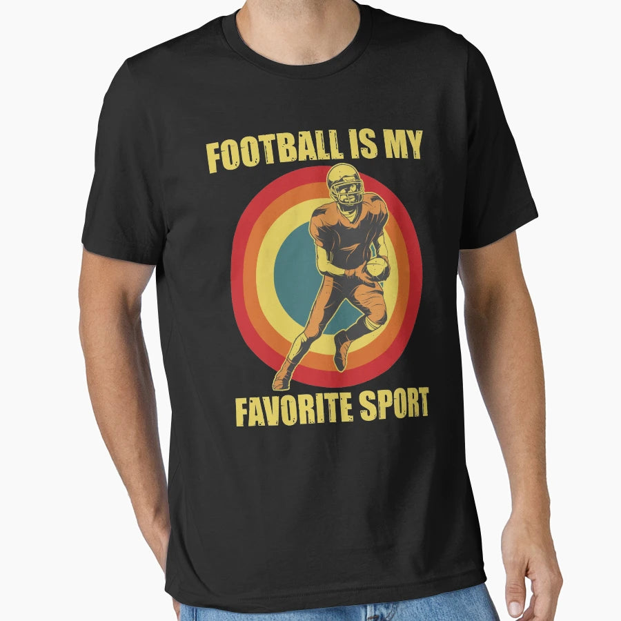Football Is My Favorite Sport T-Shirt - Minimalist Print for Adults - T-Shirt, Sweatshirt, Hoodie