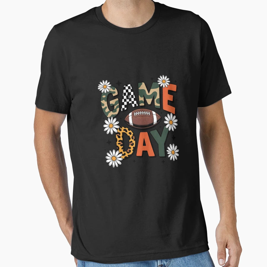 Game Day Checkered Football Coquette T-Shirt - Novelty Apparel Men Women - T-Shirt, Sweatshirt, Hoodie
