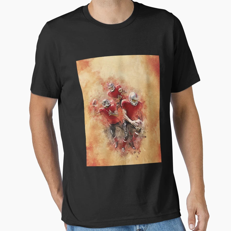 American Football Grunge Abstract T-Shirt - Minimalist Print Men Women - T-Shirt, Sweatshirt, Hoodie