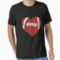 American Football Heart Gift T-Shirt - Custom Art Print for Adults - T-Shirt, Sweatshirt, Hoodie