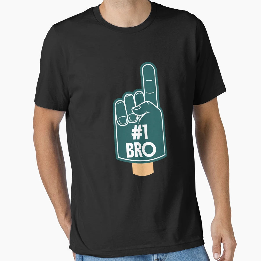 Bro Brother Number One Foam Finger T-Shirt - Minimalist Print for Adults - T-Shirt, Sweatshirt, Hoodie
