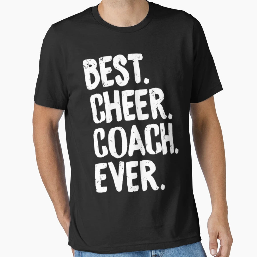 Best Cheer Coach Ever T-Shirt - Minimalist Print Unisex - T-Shirt, Sweatshirt, Hoodie