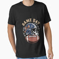 Football Mom Blue Coquette Bow Game T-Shirt - Fun Novelty Design Men Women - T-Shirt, Sweatshirt, Hoodie