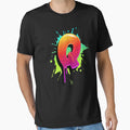 Graffiti Letters Q Letter Colorful Paint T-Shirt - Minimalist Print Unisex - T-Shirt, Sweatshirt, Hoodie