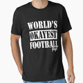 Worlds Okayest Football Player T-Shirt - Aesthetic Graphic Unisex - T-Shirt, Sweatshirt, Hoodie