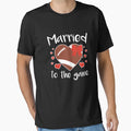 Married To Game Funny Football Widow T-Shirt - Custom Art Print Unisex - T-Shirt, Sweatshirt, Hoodie