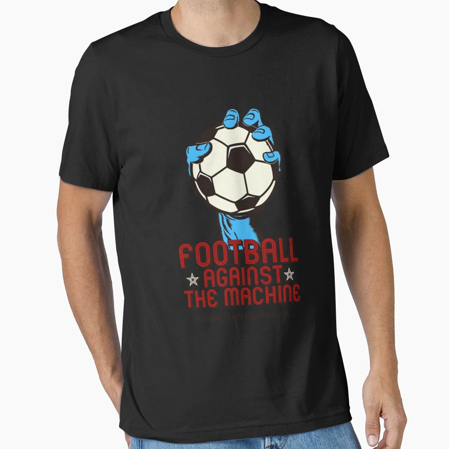Football Against Machine T-Shirt - Minimalist Print Unisex - T-Shirt, Sweatshirt, Hoodie