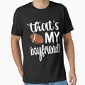 Proud Football Girlfriend Football T-Shirt - Fun Novelty Design Men Women - T-Shirt, Sweatshirt, Hoodie