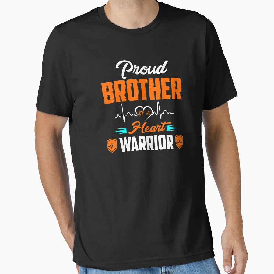 Proud Brother Heart Warrior T-Shirt - Unique Graphic Unisex - T-Shirt, Sweatshirt, Hoodie